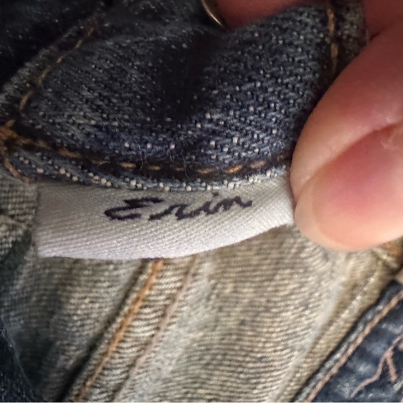 Abercrombie & Fitch Erin stretch blue jeans 10R straight leg low rise vented - Picture 9 of 16